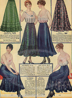 LADIES SILK DRESSES WOMENS FASHIONS ANTIQUE GRAPHIC ADVERTISING CATALOG PRINT - K-townConsignments