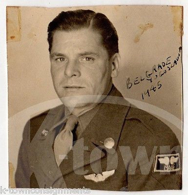 MAAF ATHIEST WWII PILOT UNIFORM PATCH VINTAGE WWII BELGRADE YUGOSLAVIA PHOTO - K-townConsignments