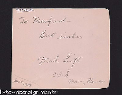 DICK SWIFT CBS TV PRODUCER ORIGINAL VINTAGE AUTOGRAPH SIGNATURE 1938 - K-townConsignments