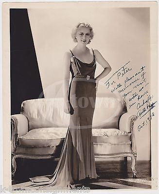 ANITA PAGE BLONDE SILENT MOVIE ACTRESS VINTAGE AUTOGRAPH SIGNED PIN-UP PHOTO - K-townConsignments