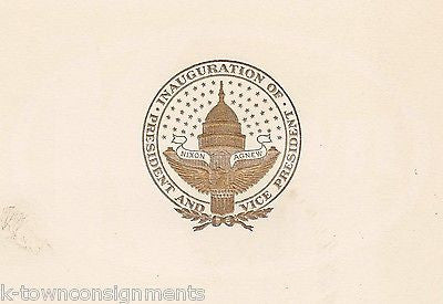 RICHARD NIXON SPIRO AGNEW VINTAGE PRESIDENT INAUGURATION INVITATION 1973 - K-townConsignments