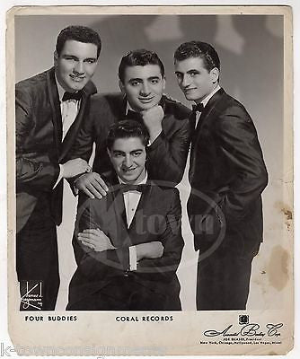THE FOUR BUDDIES CORAL RECORDS DOO WOP SINGING GROUP VINTAGE CORAL RECORDS PHOTO - K-townConsignments