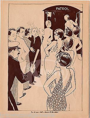 SIX OF ONE HALF DOZEN OF THE OTHER VINTAGE 1930s FLAPPER GIRLS ADULT HUMOR PRINT - K-townConsignments