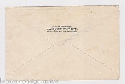 WWII GENERAL DWIGHT EISENHOWER CENSOR SIGNED WARDATE POSTAL MAIL COVER 1944 - K-townConsignments