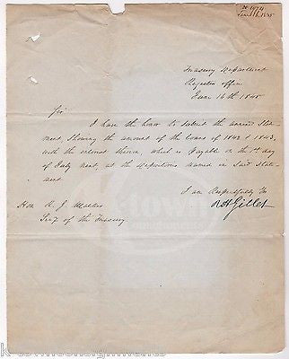 RANSOM GILLET NEW YORK CONGRESSMAN INDIAN AFFAIRS COMMISSION AUTOGRAPHED LETTER - K-townConsignments