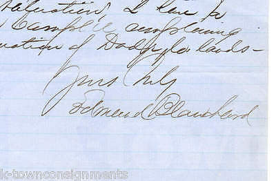 EDMUND BLANCHARD ROBBER BARON LAWYER AUTOGRAPH SIGNED KARTHAUS RAILROAD LETTER - K-townConsignments