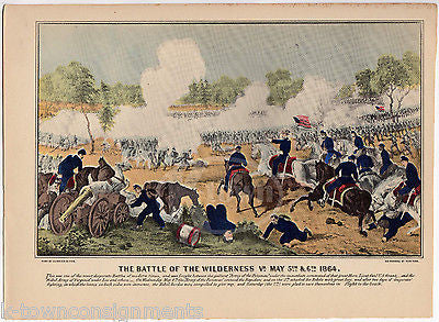 BATTLE OF WILDERNESS VIRGINIA VINTAGE CIVIL WAR SOLDIERS GRAPHIC POSTER PRINT - K-townConsignments