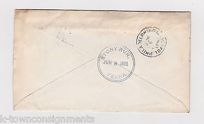 PM SHARPLES DAIRY CREAMERY WEST CHESTER PA ANTIQUE ADVERTISING MAIL COVER 1891 - K-townConsignments
