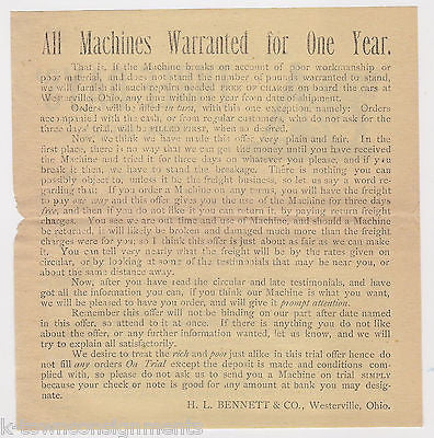 BENNETT STUMP PULLER TECHNOLOGY ANTIQUE GRAPHIC ADVERTISING LETTER & BOOKLET - K-townConsignments