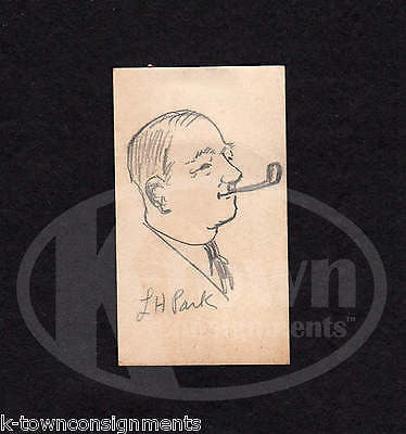 L. H. PARK PENNSYLVANIA RAILROAD MAN ORIGINAL JACK BRYAN PENCIL SKETCH DRAWING - K-townConsignments