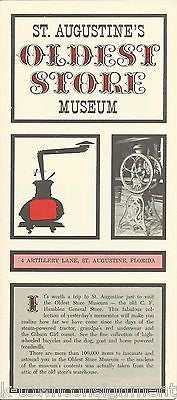 ST AUGUSTINE'S OLDEST STORE VINTAGE GRAPHIC SOUVENIR TRAVEL ADVERTISING BROCHURE - K-townConsignments