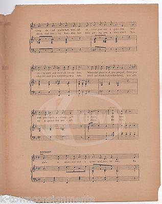 LIBERTY BELLES WILL-O-WISP SONG ANTIQUE GRAPHIC HALLOWEEN PUMPKINS SHEET MUSIC - K-townConsignments