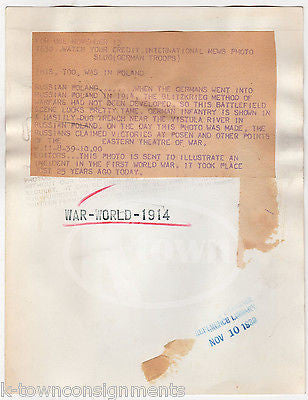 WWI GERMAN INFANTRY TRENCHES IN POLAND ANTIQUE NEWS PRESS PHOTOGRAPH 1914 - K-townConsignments