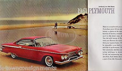 PLYMOUTH VALIANT BELVEDERE FURY SUBURBAN VINTAGE GRAPHIC ADVERTISING BROCHURE - K-townConsignments