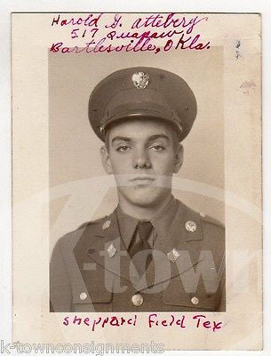 HAROLD ATTEBERY SHEPPARD FIELD TEXAS AIR FORCE BASE VINTAGE IDed SNAPSHOT PHOTO - K-townConsignments