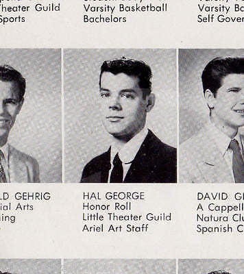 HAL GEORGE NY THEATRE COSTUME DESIGNER AUTOGRAPH SIGNED SANTA ANA YEARBOOK 1954 - K-townConsignments