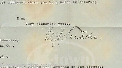 WILLIAM JEWETT TUCKER DARTMOUTH COLLEGE PRESIDENT AUTOGRAPH SIGNED LETTERHEAD - K-townConsignments