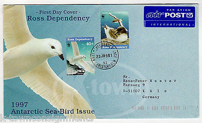 ANTARCTIC SEA BIRDS ROSS DEPENDENCY AIR POST STAMPED FIRST DAY MAIL COVER 1981 - K-townConsignments