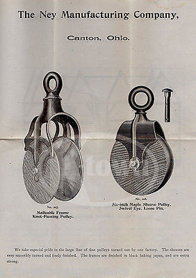 NEY MANUFACTURING HAY TOOLS CANTON OHIO ANTIQUE GRAPHIC ADVERTISING POSTER 1893 - K-townConsignments