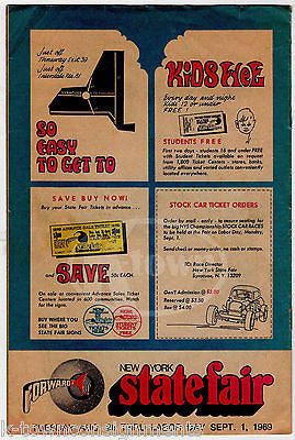 NEW YORK STATE FAIR SYRACUSE VICTOR BORGE FLIGHT JET PACK SCHEDULE PROGRAM 1969 - K-townConsignments