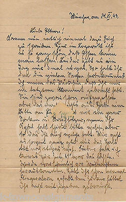 GLONN GERMANY VINTAGE WWII GERMAN SOLDIER FELDPOST STAMPED LETTER 1943 - K-townConsignments