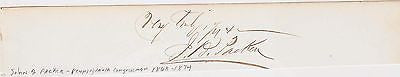JOHN PACKER PENNSYLVANIA RECONSTRUCTION CONGRESSMAN ANTIQUE AUTOGRAPH SIGNATURE - K-townConsignments