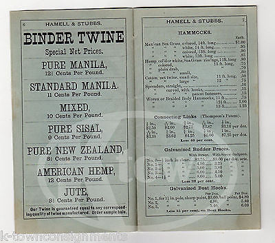 HAMELL & STUBBS YACHT BOATING TACKLE PHILADELPHIA GRAPHIC ADVERTISING CATALOG - K-townConsignments