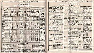 PENNSYLVANIA RAILROAD VINTAGE WWII ERA GRAPHIC ADVERTISING TIMETABLE BOOK 1942 - K-townConsignments