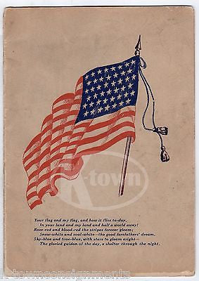 PENNSYLVANIA RETAIL JEWELERS ASSOCIATION AMERICAN FLAG GRAPHIC PROGRAM MENU 1917 - K-townConsignments