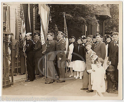 GOLD STAR MOTHERS ARMY NAVY AIR FORCE MEN PARADE WWII HOMEFRONT PHOTO 1946 - K-townConsignments