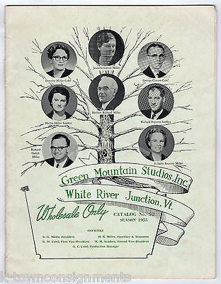 GREEN MOUNTAIN STUDIOS WHITE RIVER JUNCTION VERMONT VINTAGE SALES CATALOG 1955 - K-townConsignments