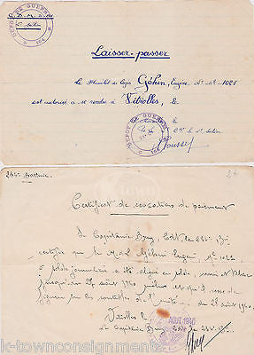 404 FRENCH ARTILLERY VINTAGE WWII HANDWRITTEN COMMUNICATIONS DOCUMENTS 1940 - K-townConsignments