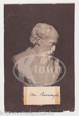 JOHN BURROUGHS NATURALIST AUTHOR ORIGINAL AUTOGRAPH SIGNATURE MOUNTED CLIPPING - K-townConsignments