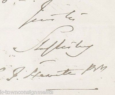 ANTHONY ASHLEY COOPER EARL OF SHAFTSBURY ANTIQUE AUTOGRAPH SIGNED LETTER 1883 - K-townConsignments