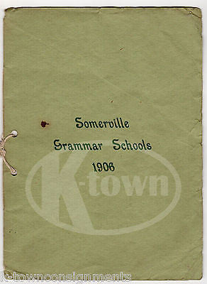 SOMERVILLE MASSACHUSETTS GRAMMAR SCHOOLS ANTIQUE HS GRADUATION PROGRAM 1906 - K-townConsignments