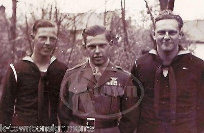 US MARINE & AIR FORCE BROTHERS IN UNIFORM VINTAGE MILITARY SNAPSHOT PHOTOGRAPHS - K-townConsignments