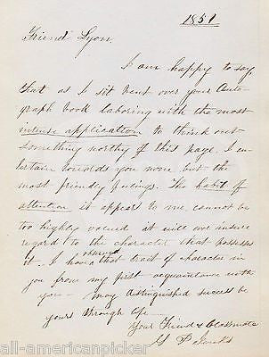 G. P. JENKS YALE COLLEGE GRADUATE LAWYER ANTIQUE AUTOGRAPH SIGNED YEARBOOK NOTE - K-townConsignments