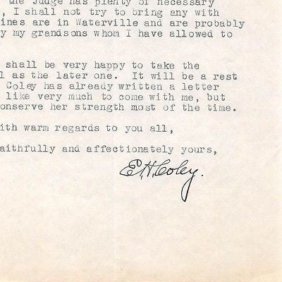 EDWARD HUNTINGTON CONLEY EPISCOPAL BISHOP NEW YORK AUTOGRAPH SIGNED LETTER 1936 - K-townConsignments