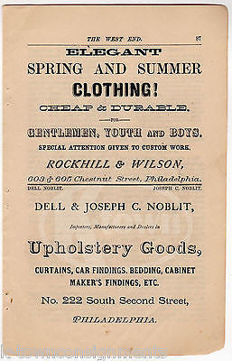 ROCKHILL & WILSON PHILA PA SUMMER CLOTHING DELL FURNITURE ANTIQUE ADVERTISING - K-townConsignments