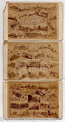 NEW ULM MINNESOTA SCENIC VIEWS 3 ANTIQUE SOUVENIR CABINET CARD PHOTOGRAPHS - K-townConsignments