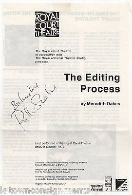 PRUNELLA SCALES FAWLTY TOWERS TV & STAGE ACTOR AUTOGRAPH SIGNED PLAYBILL PAGE - K-townConsignments