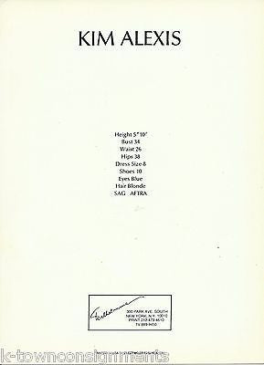 KIM ALEXIS TV & MOVIE ACTRESS VINTAGE AUTOGRAPH SIGNED PHOTO CARD - K-townConsignments