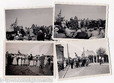 MARCHING BAND PARADE SCENE & POLITICAL SPEECH VINTAGE SNAPSHOT PHOTOS LOT - K-townConsignments