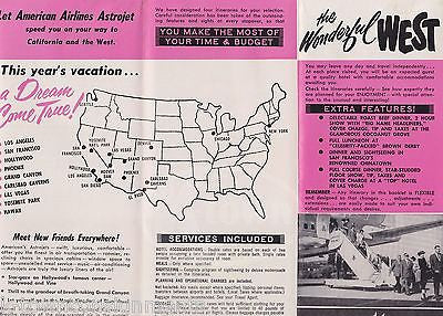 AMERICAN AIRLINES GRAND CANYON GREAT WEST VINTAGE TRAVEL ADVERTISING BROCHURE - K-townConsignments