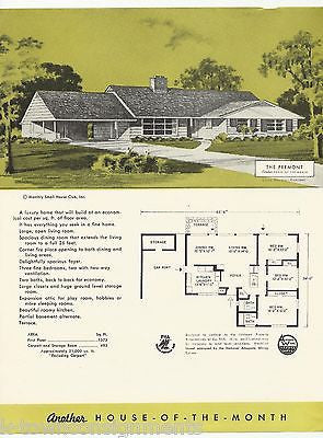 FREMONT ARCHITECTURAL HOME DESIGN VINTAGE GRAPHIC ADVERTISING SALES PRINT - K-townConsignments