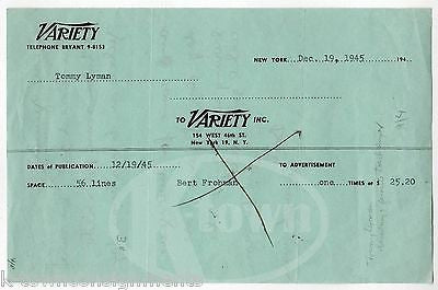 TOMMY LYMAN TORCH SONG SINGER & STAGE ACTOR AUTOGRAPH SIGNED CHRISTMAS LETTER - K-townConsignments