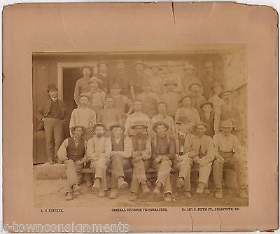 ALLENTOWN PA WORKING MEN ANTIQUE KIMPER PHOTOGRAPHERS SALESMAN SAMPLE PHOTOGRAPH - K-townConsignments