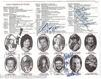 GEORGE HAMILTON HANK THOMPSON KITTY WELLS & 9 OTHER COUNTRY MUSIC AUTOGRAPHS - K-townConsignments