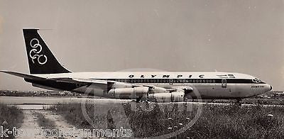 OLYMPIC AIRWAYS BOEING 720 AIRPLANE VINTAGE ADVERTISING PROMO PHOTOGRAPH - K-townConsignments