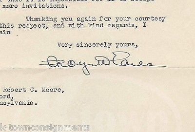 GEORGE HOAWRD EARLE III PENNSYLVANIA GOVERNOR AUSTRIA MINISTER AUTOGRAPH SIGNED - K-townConsignments